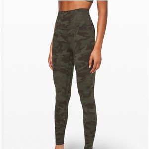 NWT Lululemon Align Green Camo Pant 28”